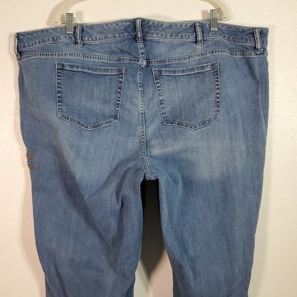 Torrid Embroidered Distressed Skinny Jeans Plus Size 28 X-Tall High Rise Stretch - Picture 6 of 10